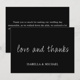 Minimalistisches Schwarz | Script Wedding Dankesch