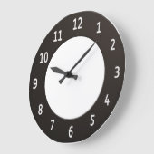 Minimalistisches Schwarz und Weiß Große Wanduhr (Winkel)