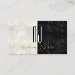 Minimalistisches Schwarz und Weiß Visitenkarte