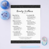 Minimalistisches Schwarz-Vintag-Damaskus-Muster Flyer (Einzeln)