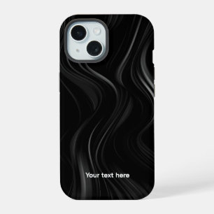 Minimalistisches Schwarz-Weiß-Abstrakt Fügen Sie iPhone 15 Hülle