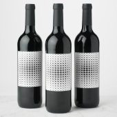 Minimalistisches Schwarz-Weiß-Abstraktdesign Weinetikett (Flaschen)