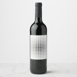 Minimalistisches Schwarz-Weiß-Abstraktdesign Weinetikett