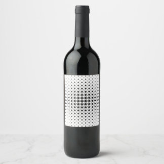 Minimalistisches Schwarz-Weiß-Abstraktdesign Weinetikett