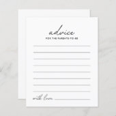 Minimalistisches Schwarz-Weiß-Advice Kinderduschen (Vorne/Hinten)