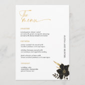 Minimalistisches Schwarz-Weiß-Bar Menükarte (Vorderseite)