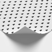Minimalistisches Schwarz-Weiß-Baummuster Geschenkpapier (Ecke)