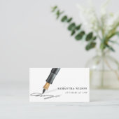 Minimalistisches Schwarz-Weiß-Beruflich Visitenkarte (Stehend Vorderseite)