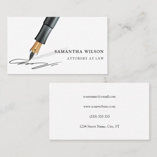 Minimalistisches Schwarz-Weiß-Beruflich Visitenkarte (Vorne/Hinten)