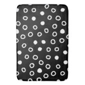 Minimalistisches Schwarz-Weiß-Bläschen-Muster Badematte (Vorderseite Vertikal)