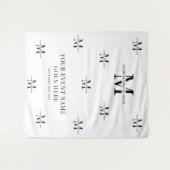 Minimalistisches Schwarz-Weiß-Business-Event für M Wandteppich (Vorderseite (Horizontal))