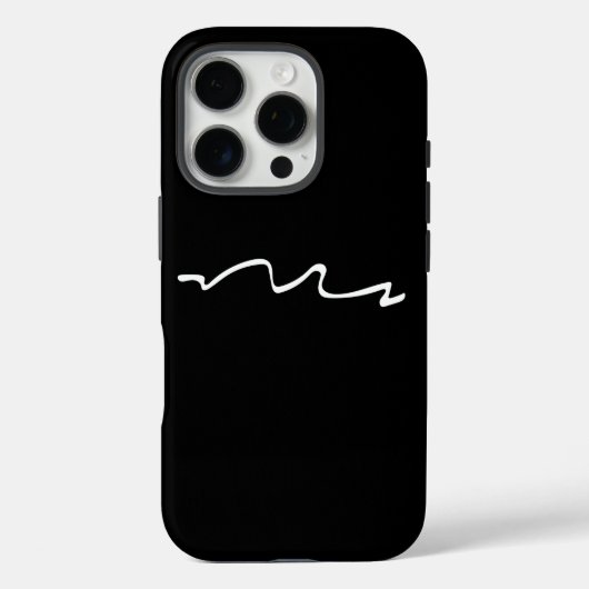 Minimalistisches Schwarz-Weiß-Design Case-Mate iPhone Hülle (Rückseite)