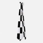 Minimalistisches Schwarz-Weiß-Design Krawatte (Vorderseite)