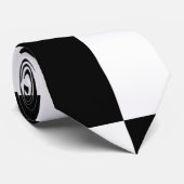 Minimalistisches Schwarz-Weiß-Design Krawatte (Gerollt)