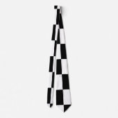 Minimalistisches Schwarz-Weiß-Design Krawatte (Rückseite)