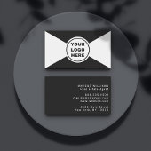 Minimalistisches Schwarz-Weiß-Dreieck-Firmenlogo Visitenkarte