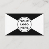 Minimalistisches Schwarz-Weiß-Dreieck-Firmenlogo Visitenkarte (Vorderseite)