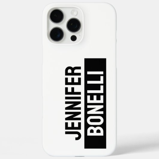 Minimalistisches Schwarz-Weiß-Einfaches Elegantes  Case-Mate iPhone Hülle (Rückseite)