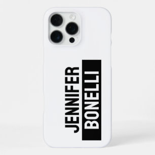Minimalistisches Schwarz-Weiß-Einfaches Elegantes iPhone 16 Pro Max Hülle