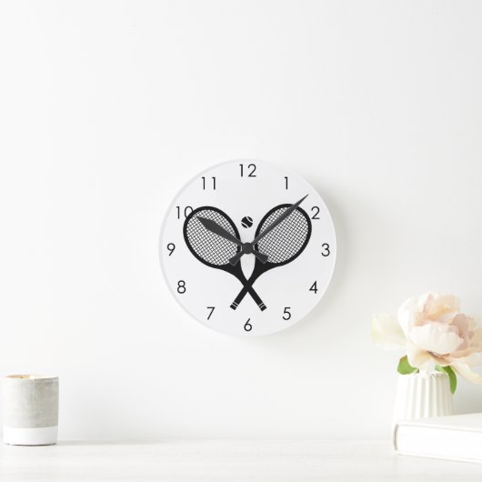 Minimalistisches Schwarz-Weiß Elegantes klassische Runde Wanduhr (Zuhause)