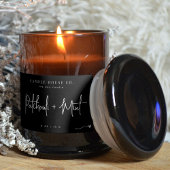 Minimalistisches Schwarz-Weiß-Etikett Rechteckiger Aufkleber