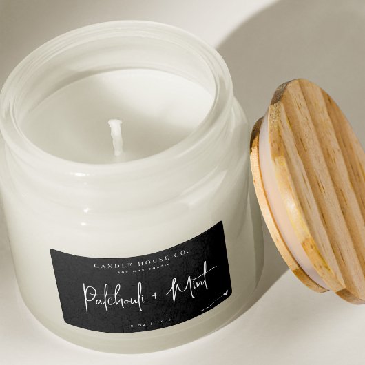 Minimalistisches Schwarz-Weiß-Etikett Rechteckiger Aufkleber