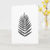 Minimalistisches Schwarz-Weiß-Fern Zeichnend Karte (Gelbe Blume)