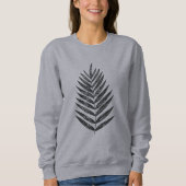 Minimalistisches Schwarz-Weiß-Fern Zeichnend Sweatshirt (Vorderseite)