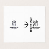 Minimalistisches Schwarz/Weiß-Firmenlogo - Cl Visitenkarten (Außenseite Aufgefaltet)