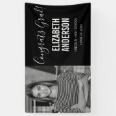 Minimalistisches Schwarz-Weiß-Foto Abschluss Foto Banner (Vertikal)