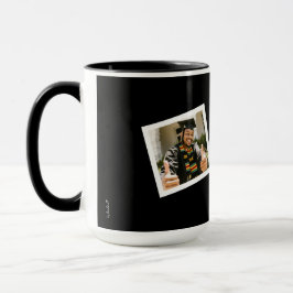Minimalistisches Schwarz-Weiß-Foto für Absolventen Tasse