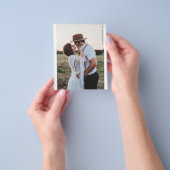 Minimalistisches Schwarz-Weiß-Foto Hochzeitszange Flyer (Gruppe)