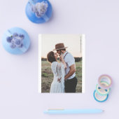 Minimalistisches Schwarz-Weiß-Foto Hochzeitszange Flyer (Einzeln)