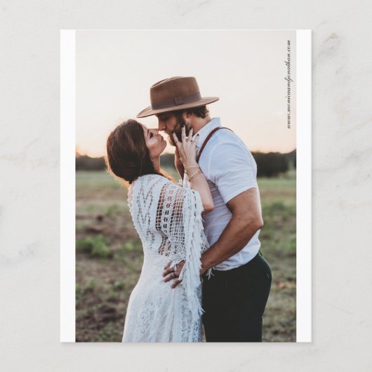 Minimalistisches Schwarz-Weiß-Foto Hochzeitszange Flyer (Vorne)