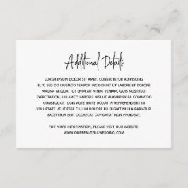 Minimalistisches Schwarz-Weiß-Foto Moderne Hochzei Begleitkarte