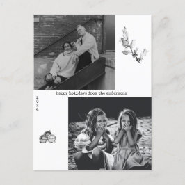 Minimalistisches Schwarz-Weiß-Foto Weihnachten