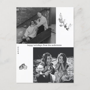 Minimalistisches Schwarz-Weiß-Foto Weihnachten