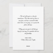 Minimalistisches Schwarz-Weiß-Foto Weihnachten (Rückseite)