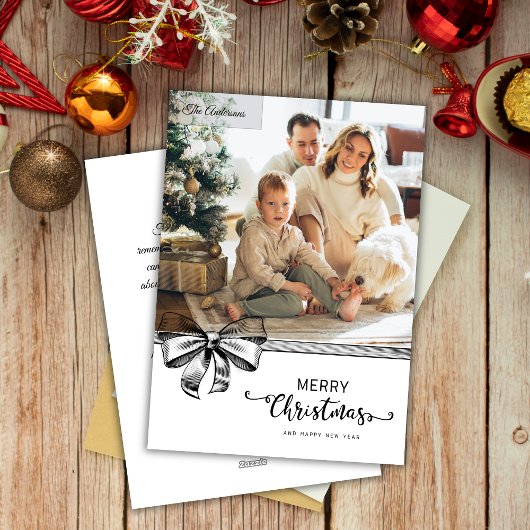 Minimalistisches Schwarz-Weiß-Foto Weihnachten