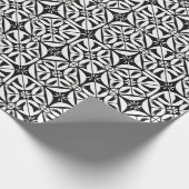 Minimalistisches Schwarz-Weiß-Geometrie-Muster Geschenkpapier (Ecke)