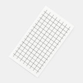 Minimalistisches Schwarz-Weiß-Gitter Serviette (Ecke)
