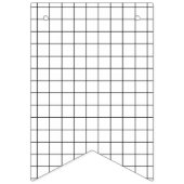 Minimalistisches Schwarz-Weiß-Gitter Wimpelkette (Dritte Fahne)
