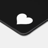 Minimalistisches Schwarz-Weiß-Herzmuster Schreibtischunterlage (Ecke)