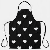 Minimalistisches Schwarz-Weiß-Herzmuster Schürze (Vorderseite)
