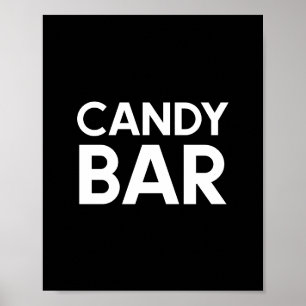 Minimalistisches Schwarz-Weiß-Hochzeitszeichen Can Poster