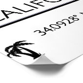 Minimalistisches Schwarz-Weiß-Hollywood-Poster Poster (Ecke)