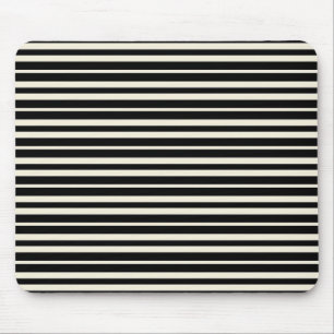 Minimalistisches Schwarz-Weiß-Horizontalstreifenmu Mousepad