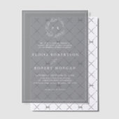 Minimalistisches Schwarz-Weiß-Leaf Moderne Hochzei Pergament Einladungen (Versetzt (Einladung))