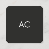 Minimalistisches Schwarz/Weiß-Marketing Quadratische Visitenkarte (Vorderseite)