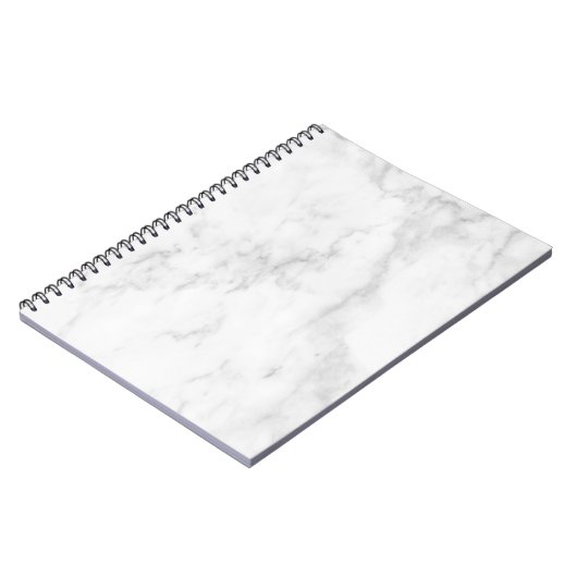 Minimalistisches Schwarz-Weiß-Marmor-Notebook Notizblock (Linke Seite)